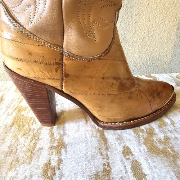 Zodiac Tan Heeled Boots - Picture 9 of 16
